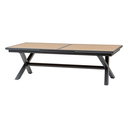 Table Extérieure Extensible 12p. Axiome Effet Bois Et Graphite