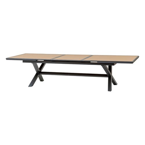 Table Extérieure Extensible 12p. Axiome Effet Bois Et Graphite