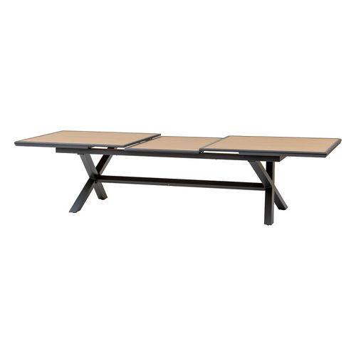 Table Extérieure Extensible 12p. Axiome Effet Bois Et Graphite