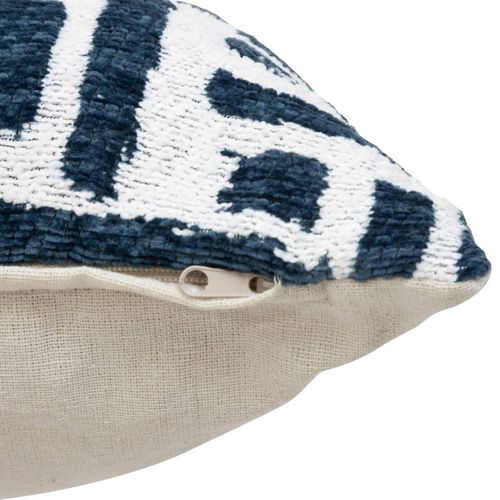 Housse De Coussin Jeni Chenille Bleu égéen 40x40cm