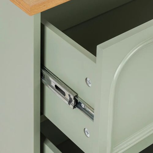 Commode 3 tiroirs vert Mohea 72x39x81 Cm