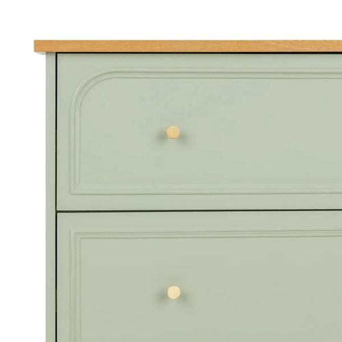 Commode 3 tiroirs vert Mohea 72x39x81 Cm