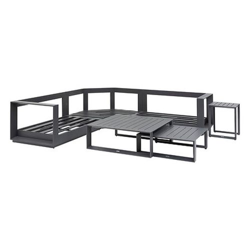 Salon De Jardin D'angle En Aluminium 5 Places Allure - Graphite
