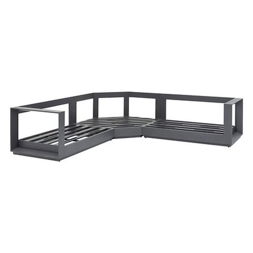 Salon De Jardin D'angle En Aluminium 5 Places Allure - Graphite