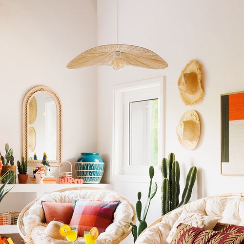 Lustre Raphia Suspension D78 Orane Raphia - Lustre - Suspension BUT