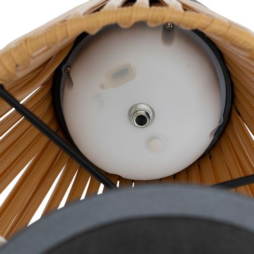 Lampe D'extérieur LED Rechargeable USB Ou Solaire Base Acier Noir D 16 X H 30 Cm