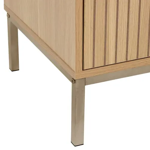 Buffet L.120 cm 3 portes TASSO Effet bois naturel vue accessoires