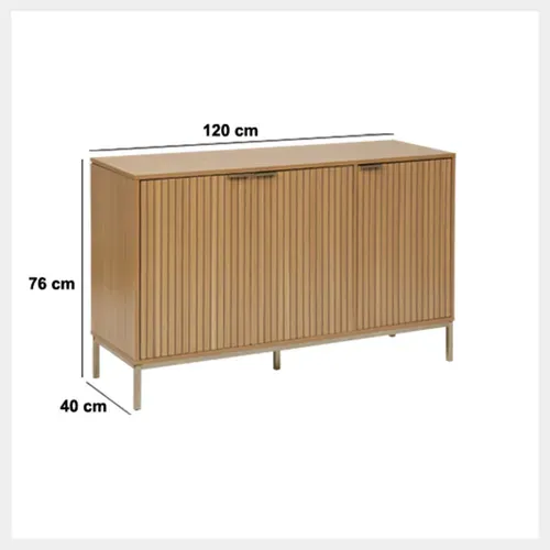 Buffet L.120 cm 3 portes TASSO Effet bois naturel