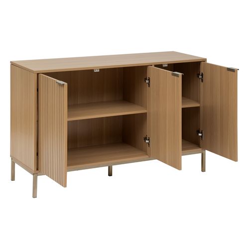 Buffet L.120 cm 3 portes TASSO Effet bois naturel