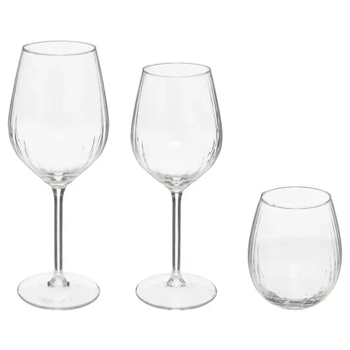 Service à verre 12 pièces VOLTA Transparent vue de face