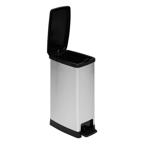Poubelle à pédale 40L SLIM SOFT Gris / Noir