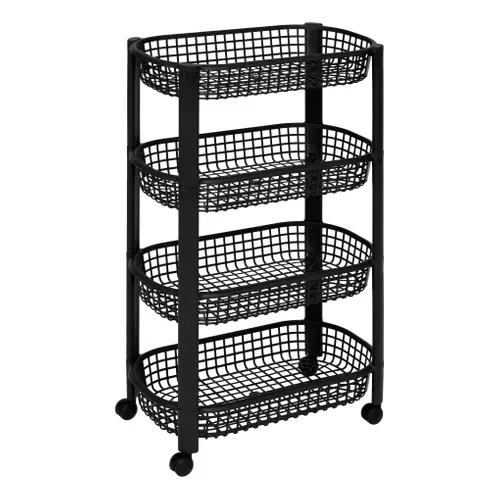 Desserte avec 4 paniers  Noir vue 3/4