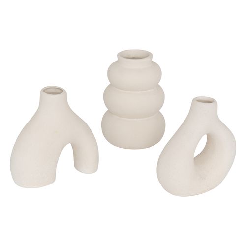 Lot de 3 soliflores H. 9 cm IORA Blanc vue de face