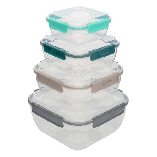Lot De 4 Boîtes "klic"caré En Plastique