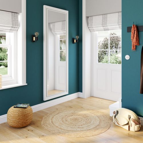 Miroir 195x72 cm MAE Blanc / Noir / Bois clair