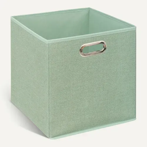 Boîte De Rangement Vert Clair Chiné 31 X 31 Cm