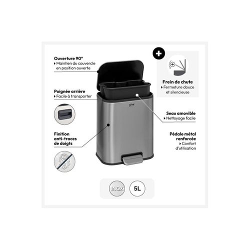Poubelle De Salle Bain - Limics24 - À Capteur Automatique Acier