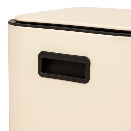 Poubelle carrée 30L DELTA Beige vue détaillée