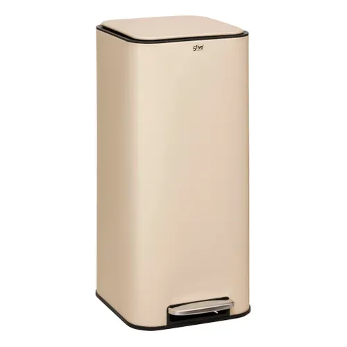 Poubelle carrée 30L DELTA Beige vue 3/4