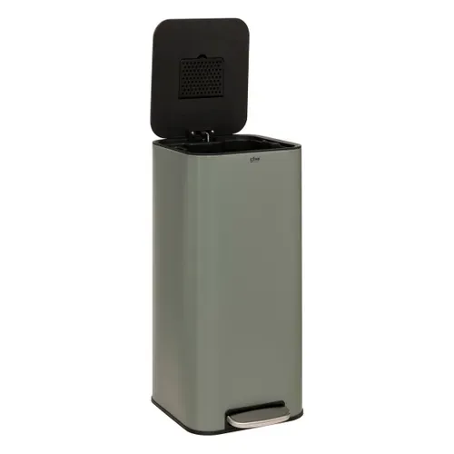 Poubelle carrée 30L DELTA Kaki vue d'ambiance 1