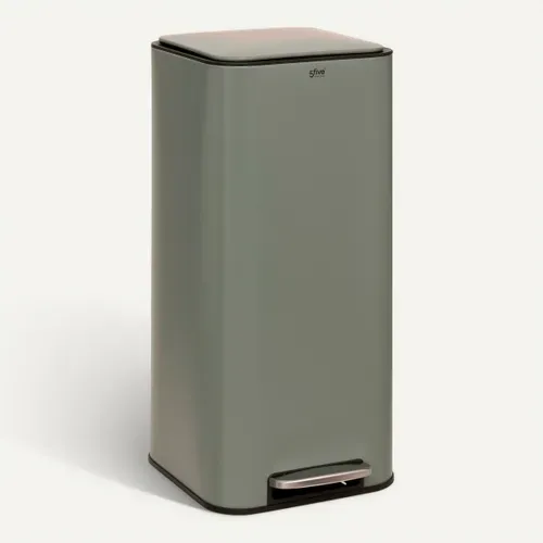 Poubelle carrée 30L DELTA Kaki vue 3/4