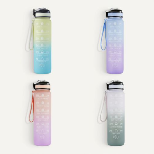Bouteille de sport + paille 1L ALTO Multicolore vue de face
