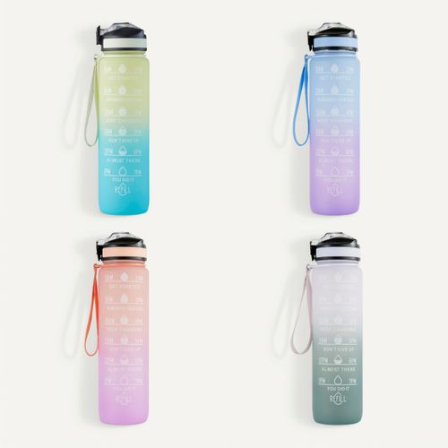 Bouteille de sport + paille 1L ALTO Multicolore vue 3/4