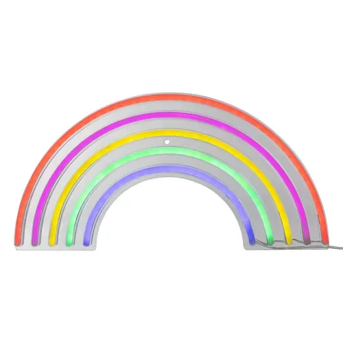 Néon mural LED USB L. 38 cm ARC EN CIEL Multicolore vue de face
