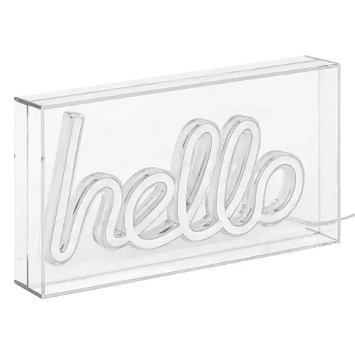 Néon à poser LED USB L. 23 cm HELLO Bleu vue détaillée