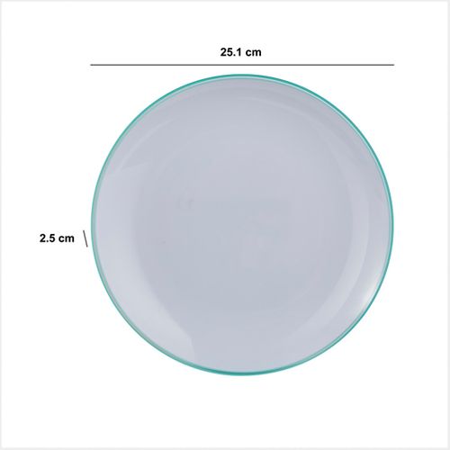 Assiette "square" Vert Menthe 25cm