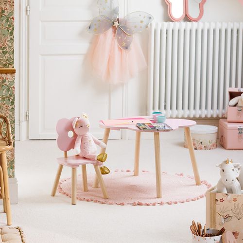 Chaise Enfant "douceur Fleur" 47cm Rose