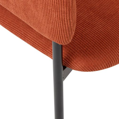 Fauteuil Repas Velours Côtelé Ambre Solea