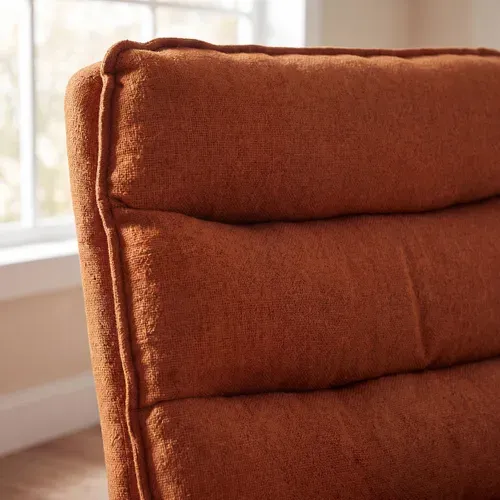 Fauteuil pivotant HARPER tissu terra cotta
