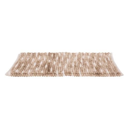 Tapis De Bain Boule En Coton Beige 75x50cm