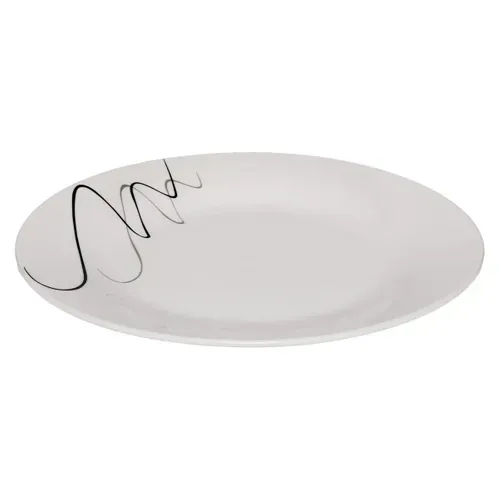 Service De Table 18 Pièces "pablo" 26cm Blanc et Noir