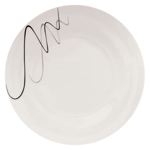 Service De Table 18 Pièces "pablo" 26cm Blanc et Noir