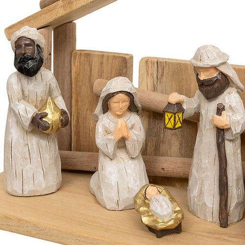 Crèche De Noël 7 Santons En Résine