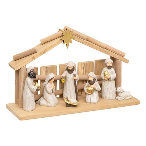 Crèche De Noël 7 Santons En Résine