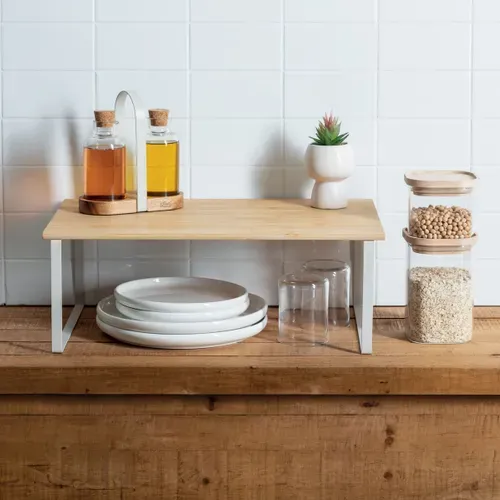 étagère De Rangement "ordera" En Bambou Beige 50x30cm