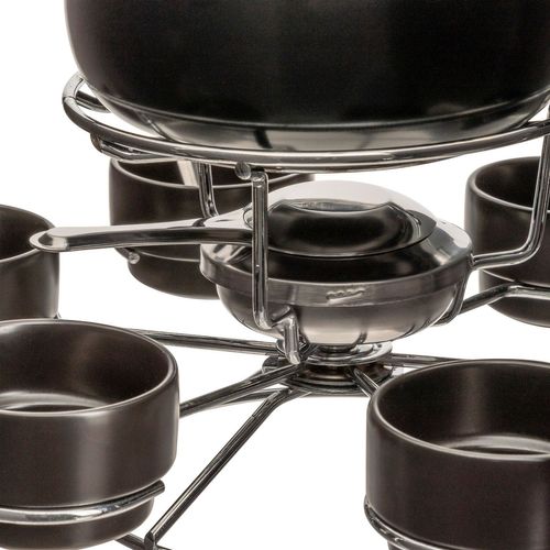 Service à Fondue Rotatif 6 Personnes - Noir