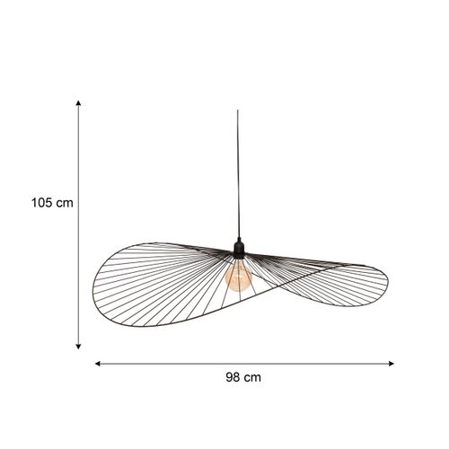 Suspension D. 98 cm ADELIA Noir
