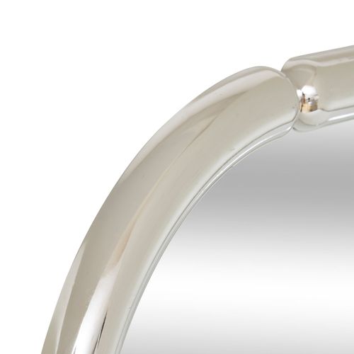 Miroir ovale H. 55 cm MICAELA Argenté vue détaillée