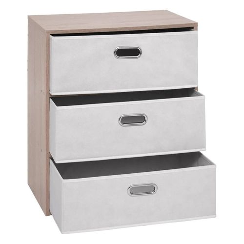 Commode 3 Tiroirs Tissu Beige Dress Up 5five
