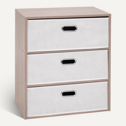 Commode 3 Tiroirs Tissu Beige Dress Up 5five