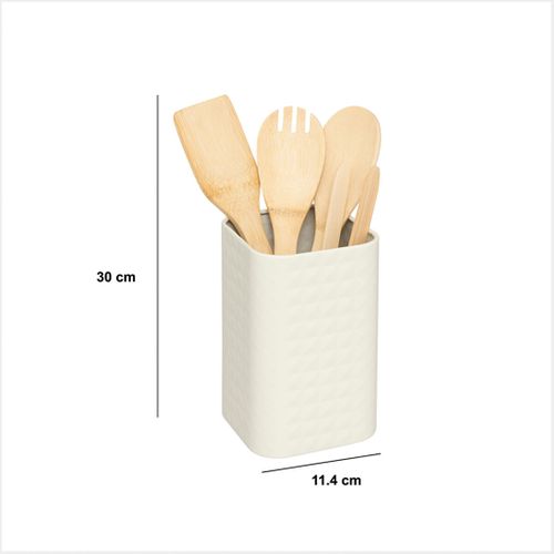 4 Ustensiles De Cuisine Avec Pot De Rangement