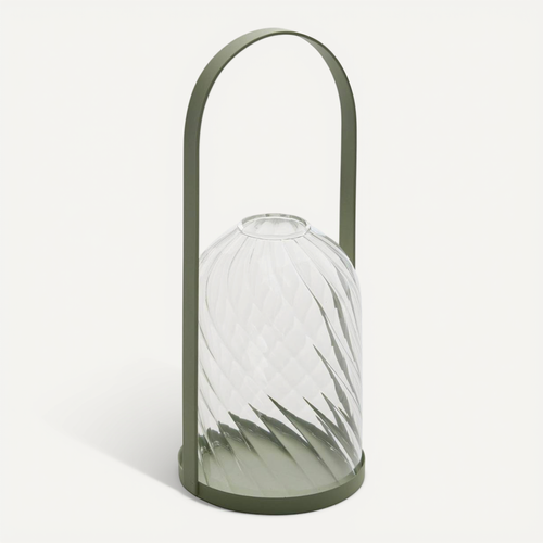 Lanterne Fleur De Rose H20cm