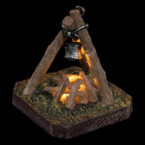 Accessoire Pour Crèche De Noël - Au Coin Du Feu Lumineux à LED