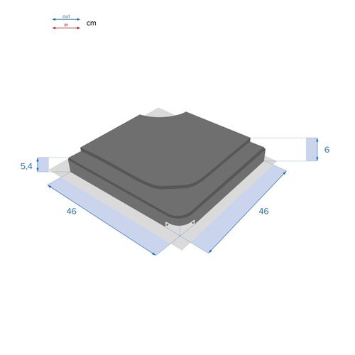 Dalle Pour Parasol 25 Kg Béton Stacio Ardoise Hespéride