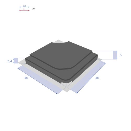 Dalle Pour Parasol 25 Kg Béton Stacio Ardoise Hespéride