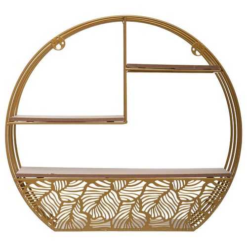 Etagère Murale En Métal Doré 39 X 36 Cm